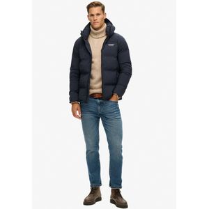 Superdry - MS311478A - Gewatteerd Jack - Marineblauw - Gerecycled Polyester, Boxy Fit, Gewatteerde Capuchon
