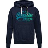 Superdry Tonal Vintage Logo Graphic Hoodie Blauw Vrouw
