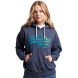 Superdry Tonal Vintage Logo Graphic Hoodie Blauw Vrouw