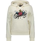 Superdry Trui Tattoo Script Graphic Hoodie 958a Cream Dames