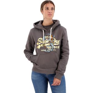 Superdry Japanese Vintge Logo Graphic Hoodie Grijs Vrouw