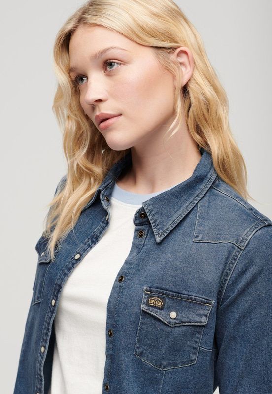 Superdry - Denim Western Overhemd - Lange Mouwen
