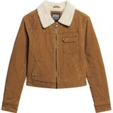 Superdry - Korte Jas - Dames - Groen - Corduroy - Gevoerd