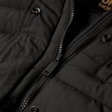 Superdry - W5011565A - Gewatteerde Lange Jas - Zwart - Gerecycled Polyester - Duurzaam