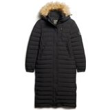 Superdry - W5011565A - Gewatteerde Lange Jas - Zwart - Gerecycled Polyester - Duurzaam