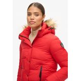 Superdry - W5011569A - Korte Gewatteerde Jas - Zwart - Casual - Polyester - Duurzaam