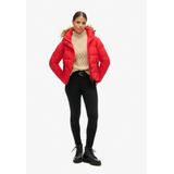 Superdry - W5011569A - Korte Gewatteerde Jas - Zwart - Casual - Polyester - Duurzaam