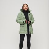 City Padded Parka Jas - Groen - Gewatteerd - Slim Fit