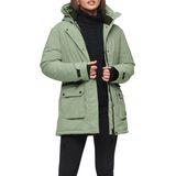 City Padded Parka Jas - Groen - Gewatteerd - Slim Fit