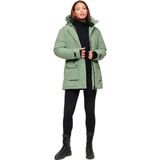 City Padded Parka Jas - Groen - Gewatteerd - Slim Fit