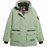 City Padded Parka Jas - Groen - Gewatteerd - Slim Fit