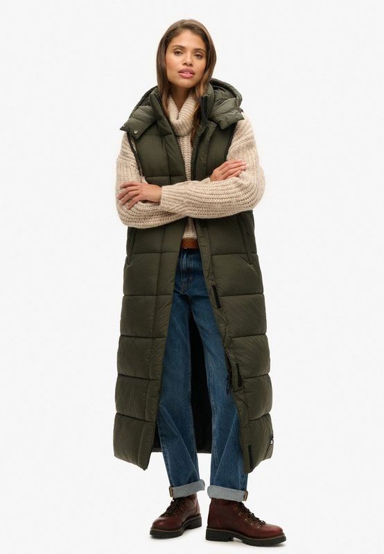 Superdry - W5011644A - Gilet - Groen - Gerecycled Polyester