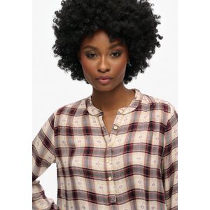 Superdry - Check Blouse - Blauw - Met Lange Mouwen