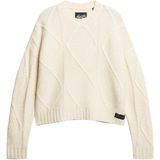 Superdry - Dikke Kabeltrui - Gebreide Trui - Oversized - Ronde Hals, Lange Mouwen