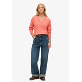 Superdry - Oversized V-halstrui - Wolmengsel - Zwart