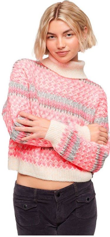 Superdry - W6110526A - Gebreide Trui - Zwart - Polyamide