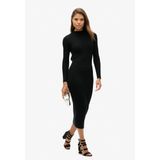 Superdry Backless Bodycon Midi-jurk Met Lange Mouwen