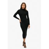Superdry Backless Bodycon Midi-jurk Met Lange Mouwen