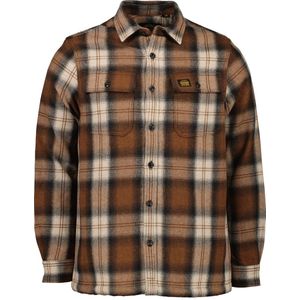 Superdry overshirt bruin geruit dubbele borstzak