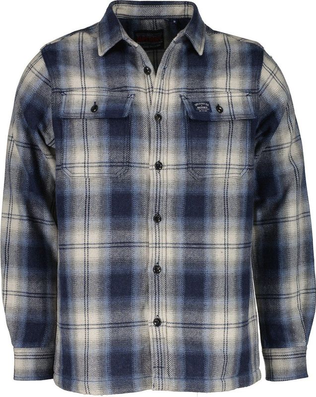 Superdry - M4010720A - Overhemd - Zwart - Polyester - Lange Mouwen