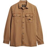 Superdry - Casual Overhemd - Marineblauw - Biologisch Katoen - Lange Mouwen