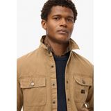 Superdry - Casual Overhemd - Marineblauw - Biologisch Katoen - Lange Mouwen