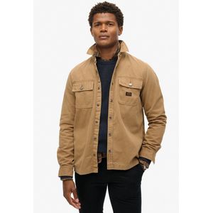 Superdry - Casual Overhemd - Marineblauw - Biologisch Katoen - Lange Mouwen