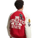 Superdry College Varsity Patched Bomberjack Rood Man