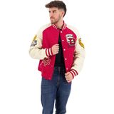 Superdry College Varsity Patched Bomberjack Rood Man