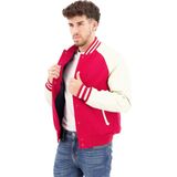 Superdry - College Varsity Bomber Jacket - Zwart - Faux Leer - Gevoerde Voering