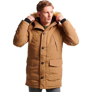 Superdry - Everest parka met capuchon van imitatiebont - Heren - Gewatteerde jassen