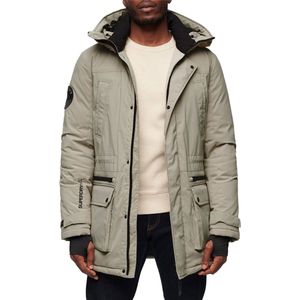 Superdry - M5011754A Gewatteerde Parka - Grijs - Polyester