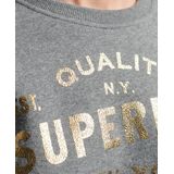 Superdry - Luxe Metallic Logo - Sweatshirt - Zwart - Katoen