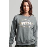 Superdry - Luxe Metallic Logo - Sweatshirt - Zwart - Katoen