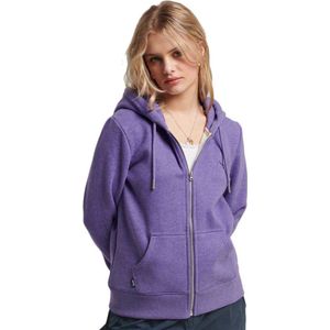 Superdry Essential Logo Sweatshirt Met Rits Paars Vrouw