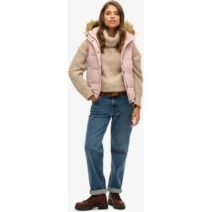Superdry Gilet Everest Imitatiebont Roze Casual