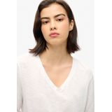 Superdry - Shirt - Wit - Lange Mouw - Losse Pasvorm