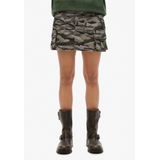 Superdry - Casual Rok - Grijs - Camouflage - Katoen - Relaxte Pasvorm