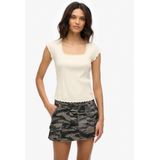 Superdry - Casual Rok - Grijs - Camouflage - Katoen - Relaxte Pasvorm