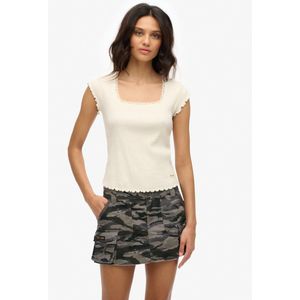 Superdry - Casual Rok - Grijs - Camouflage - Katoen - Relaxte Pasvorm