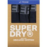 Superdry - Trunk - Boxershorts - Zwart - 3 Eenheden, 95% Katoen, 5% Elastaan