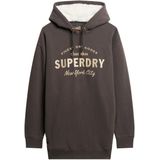 Superdry - Luxe Metallic Jurk - Zilver - Hoogwaardige Materialen