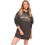 Superdry - Luxe Metallic Jurk - Zilver - Hoogwaardige Materialen