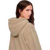 Hoodiejurk - Metallic Logo - Geborsteld - Oversized Pasvorm - Zwart
