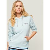 Superdry Essential Logo Hoodie Dames Trui - Winter Sky Blue