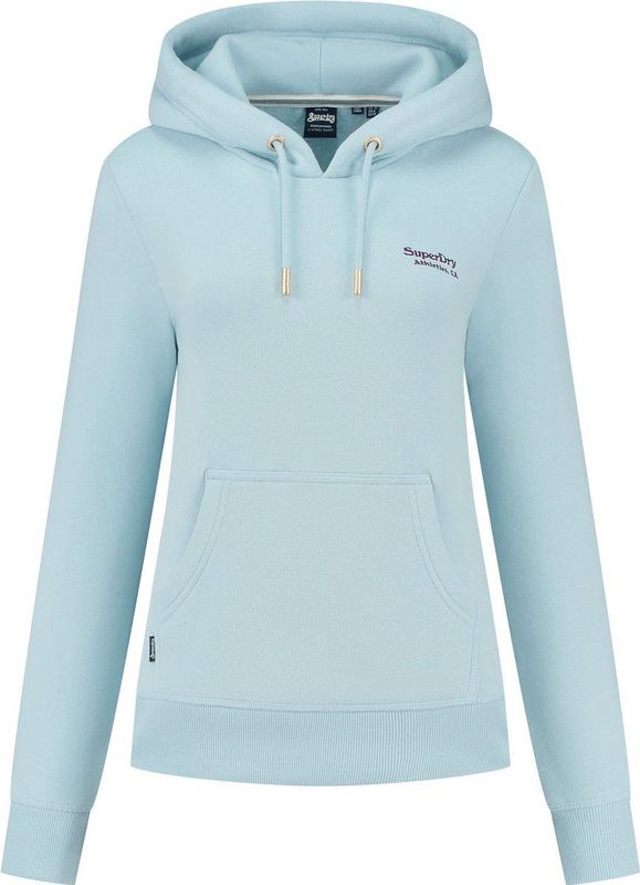 Superdry Essential Logo Hoodie Dames Trui - Winter Sky Blue
