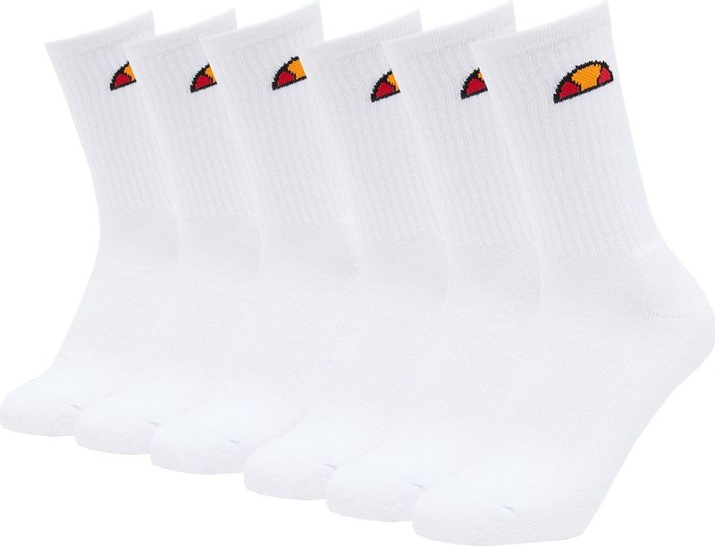 ellesse - Sportsokken - Wit - Set van 6 Paar - Geribde Boord