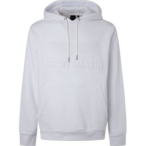Hackett - HM581094 - Sweatshirt - Wit - AMR Logo Embossed - Lange Mouwen - Biologisch Katoen