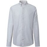 Hackett London - Overhemd - Wit/Lichtbruin - Lange Mouwen - Sjaalprint