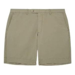 Hackett London Linnen textuur shorts voor heren, Vetiver, 30W